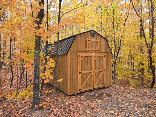 Lofted barn with vertical siding
